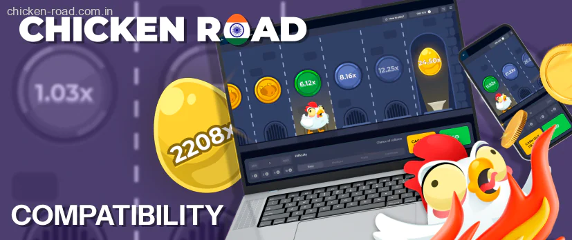 Chicken Road playing on different devices